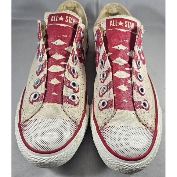 Converse All Star Stencil Kit Unisex  Red/White No Lace Slip-On Shoes Size M6/W8 - Picture 7 of 14
